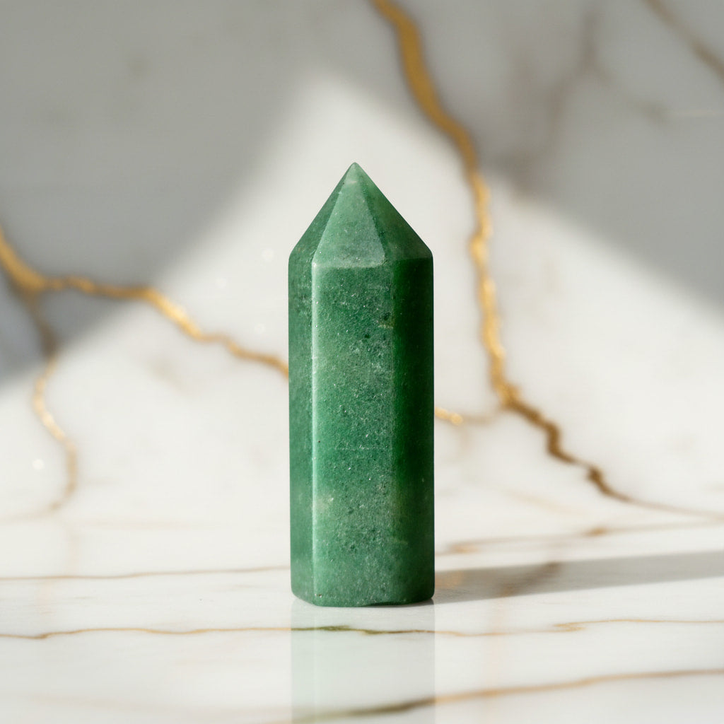 Mini Aventurin Obelisk - Grüne Balance CrystalScents