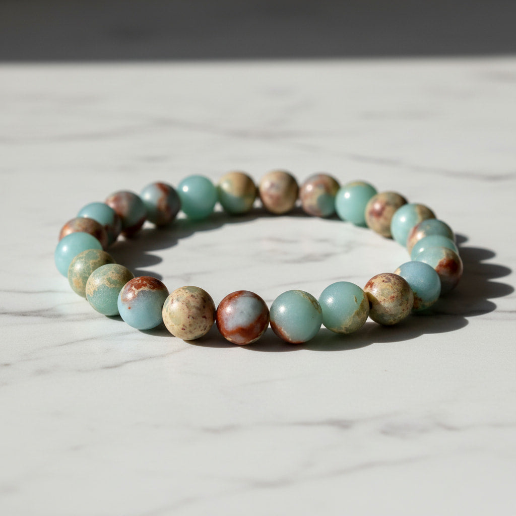 Kaiserstein Kugelarmband – Kraftvolles Naturjuwel für Stabilität CrystalScents