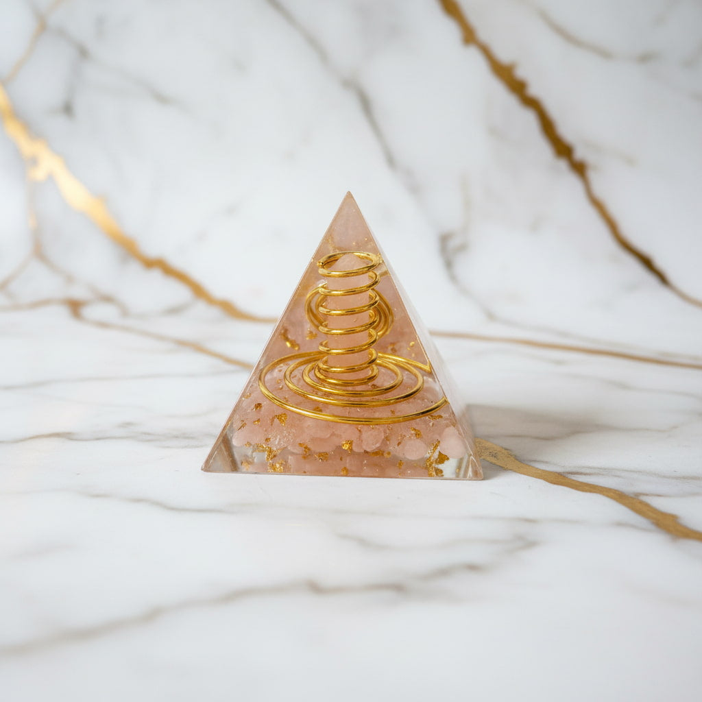 Rosenquarz Orgonit Pyramide - Harmonische Energie CrystalScents