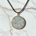Labradorit Halskette - Krisall Scheibe CrystalScents
