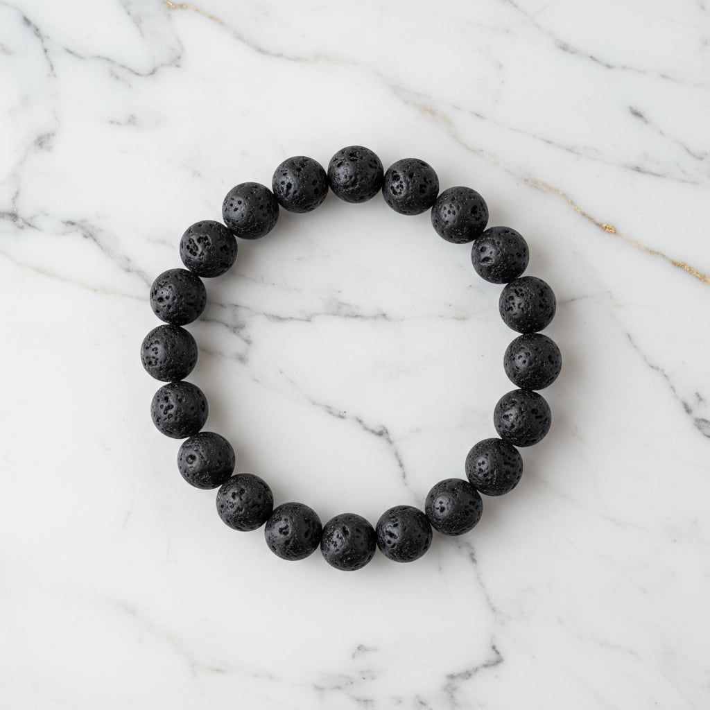 Vulkanstein Kugelarmband - Erdung & innere Stärke CrystalScents