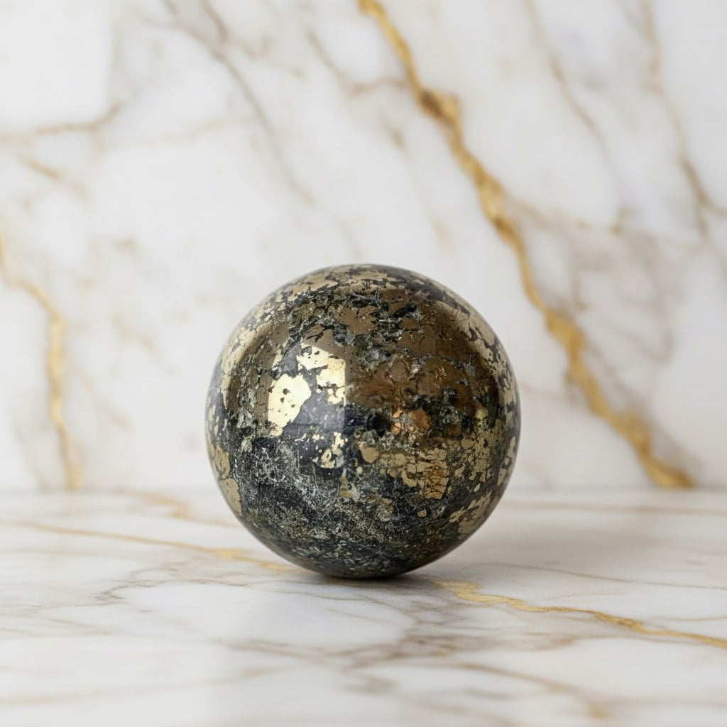 Pyrit Kugel – Harmonie & Power CrystalScents