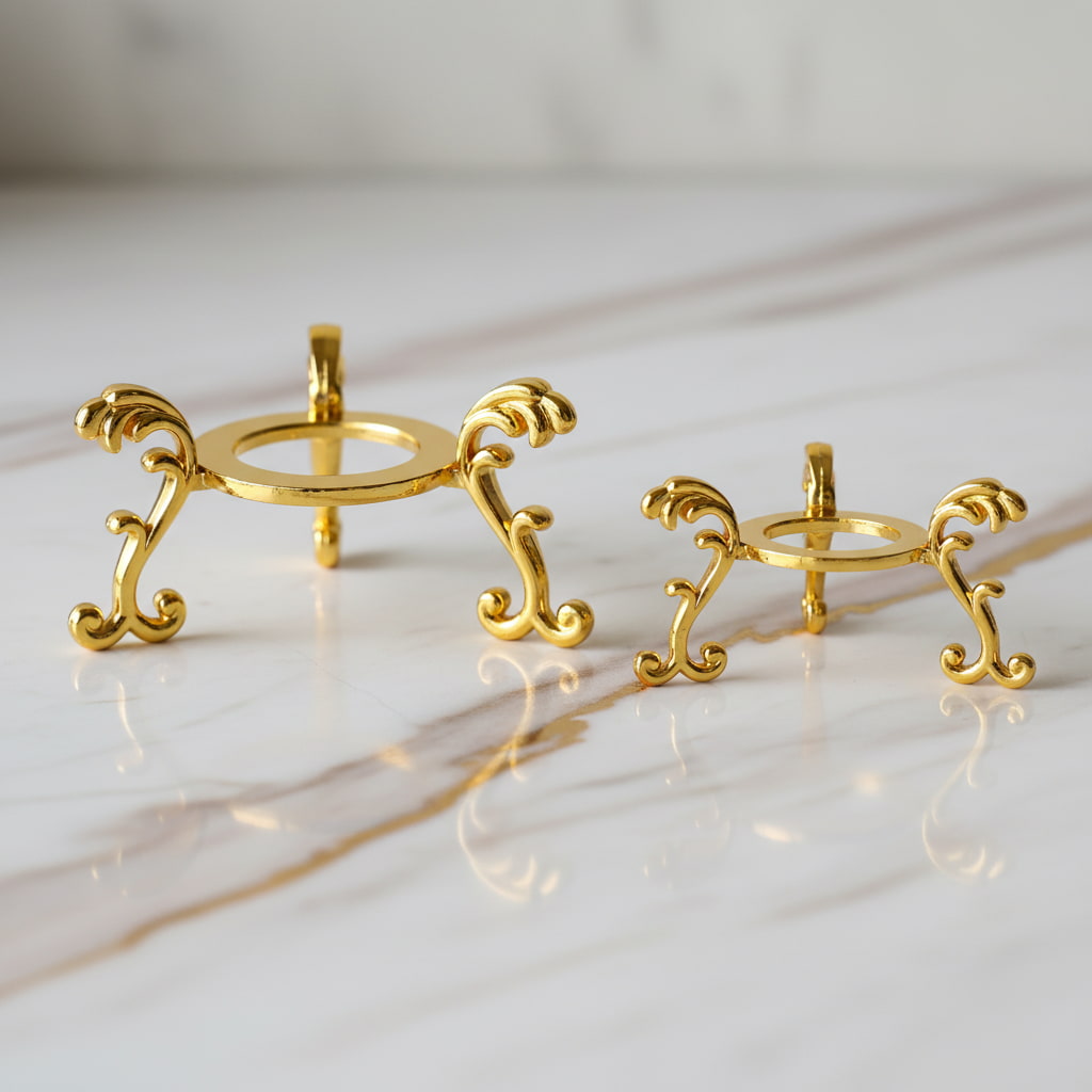 Kugelhalter Gold – Eleganter Halter für Lieblingskugeln CrystalScents