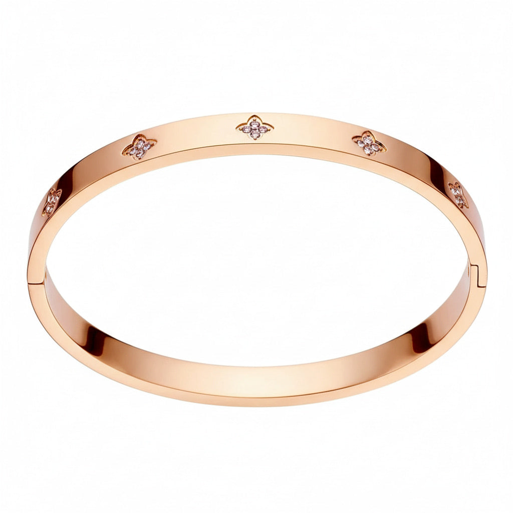 Armband - Rosegold mit funkelnden Blüten CrystalScents
