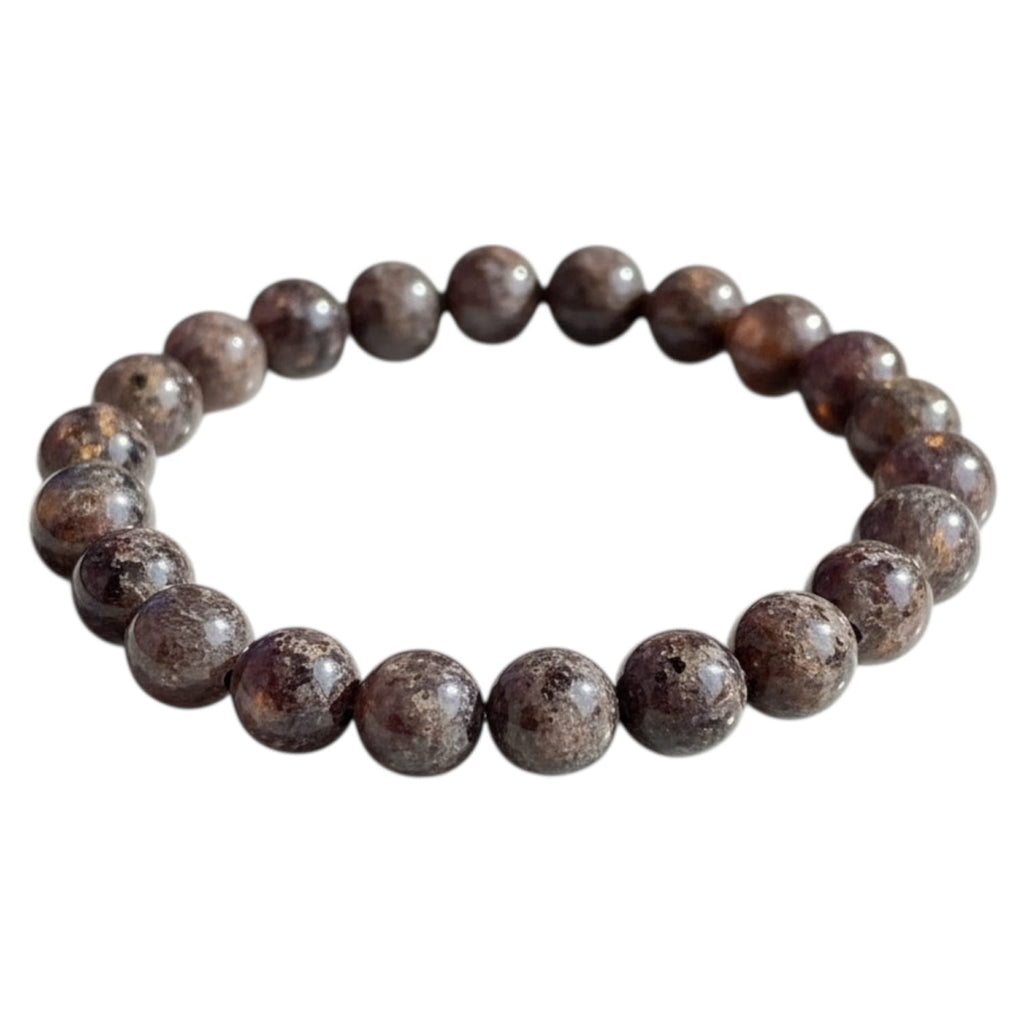 Flammenstein Yooperlite Kugelarmband – Mystisches Leuchten CrystalScents