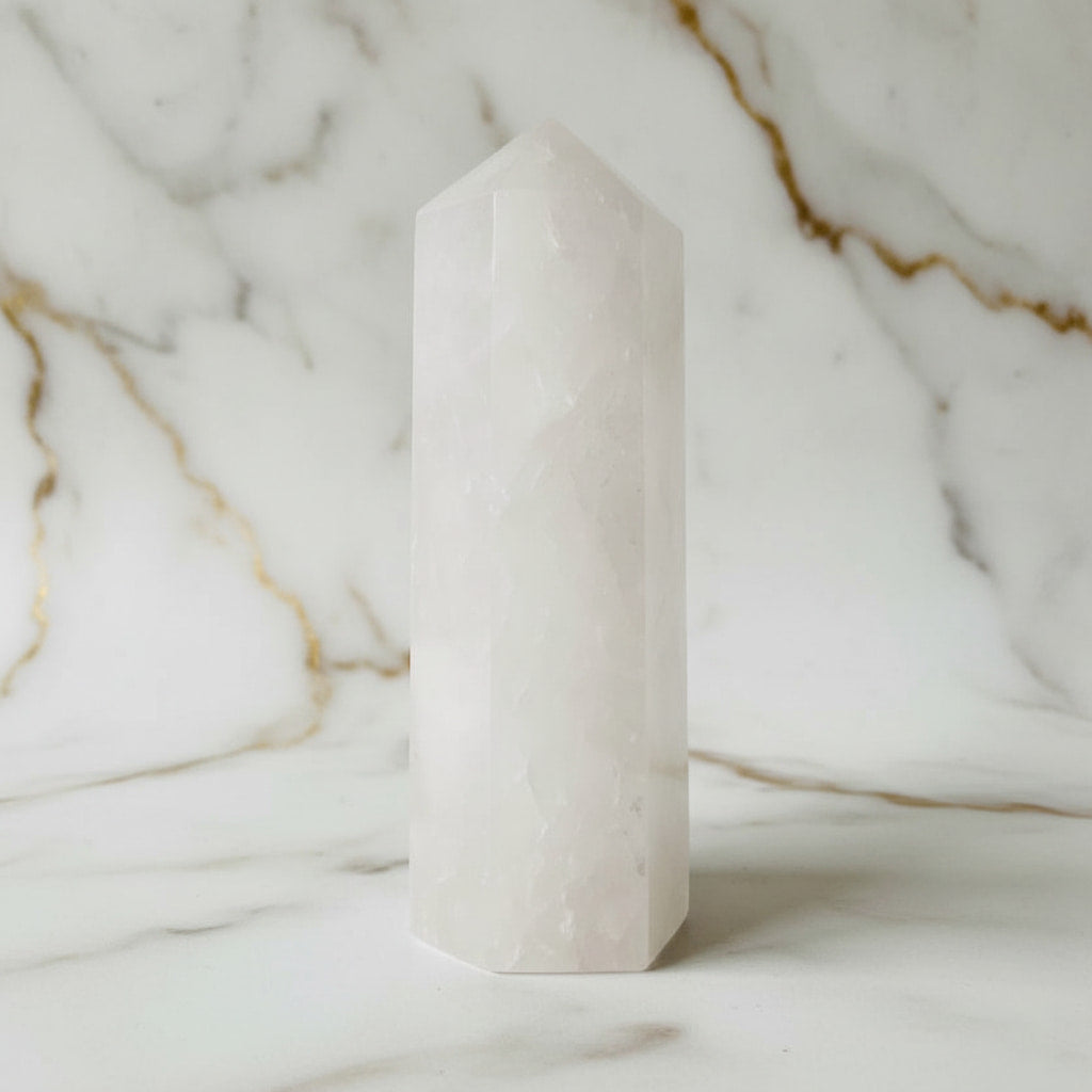 Großer Bergkristall Obelisk – Natürliche Quelle der Klarheit CrystalScents
