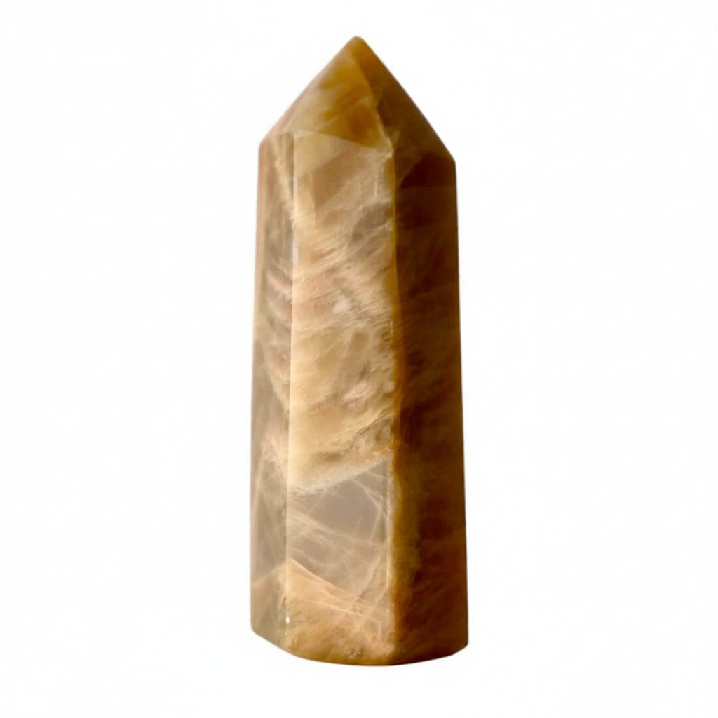 Mondstein Obelisk – Energie & warme Akzente CrystalScents