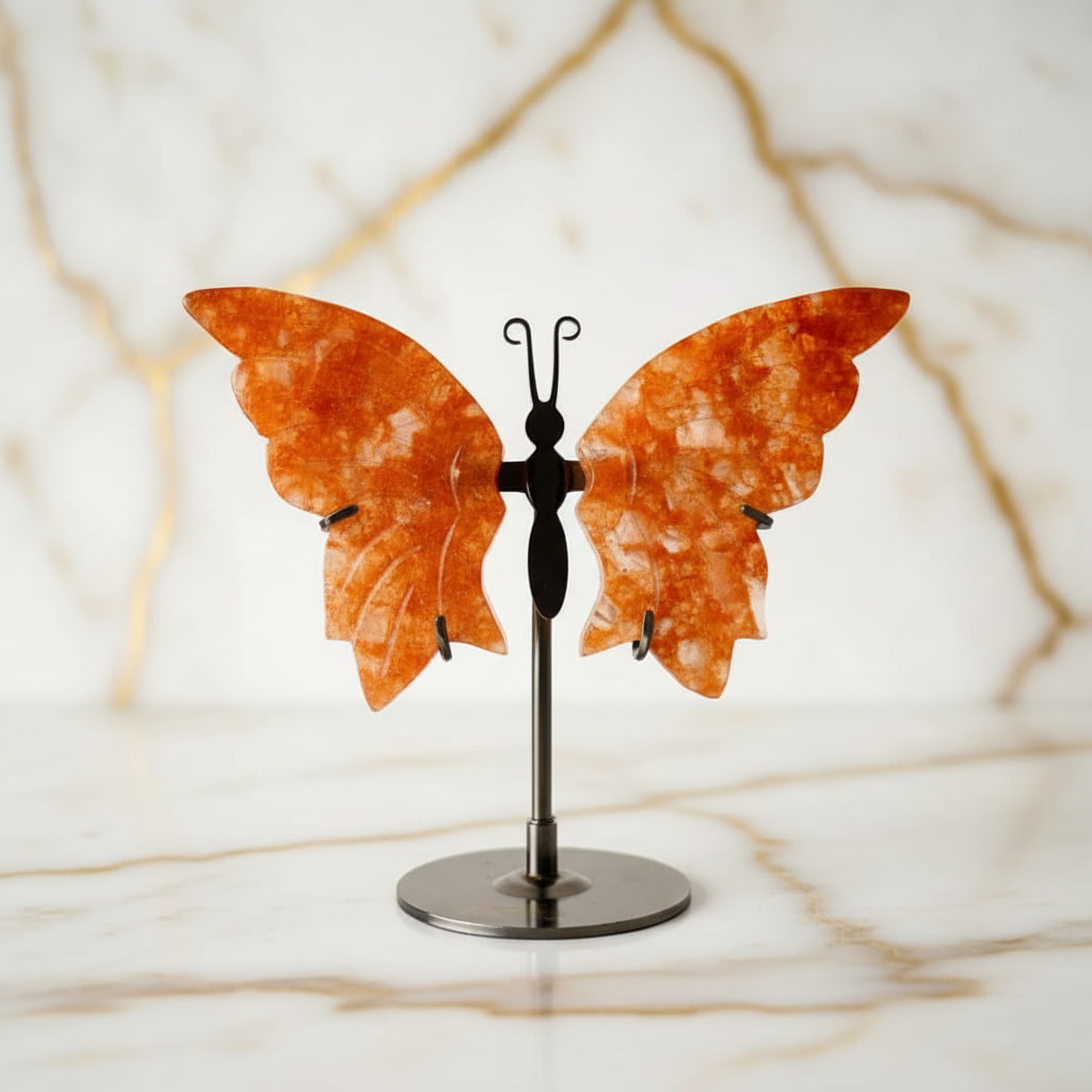 Feuerquarz Schmetterling - Kristall Flügel CrystalScents