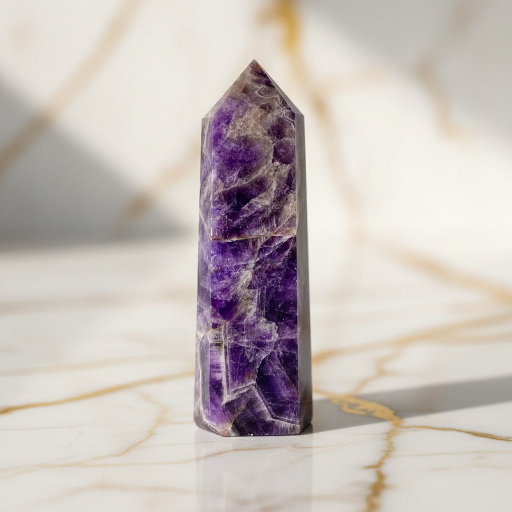 Amethyst Obelisk – Eleganz, Fokus & Harmonie CrystalScents
