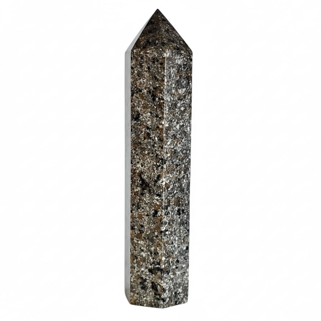Flammenstein Yooperlite Obelisk – Kraftvolles Naturkunstwerk CrystalScents
