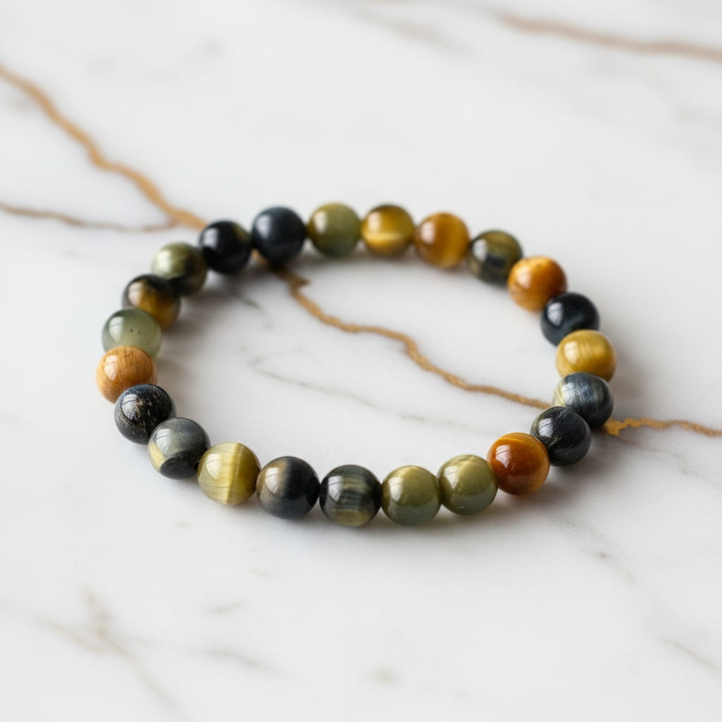 Tigerauge Kugelarmband - Energie & Schutz CrystalScents
