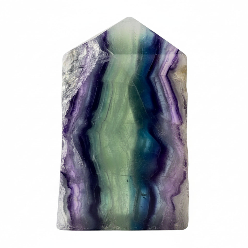 Fluorit Obelisk – Naturjuwel für Wohnräume CrystalScents