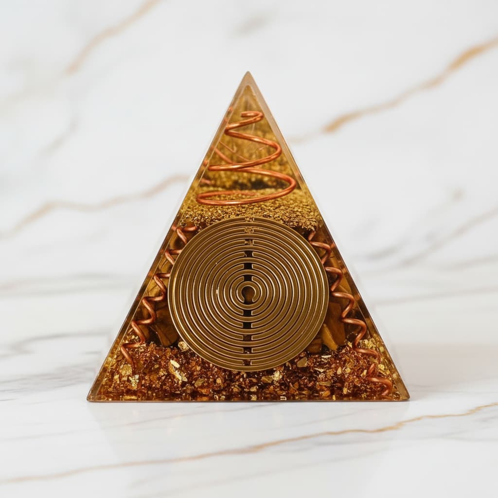 Orgonit Pyramide Tigerauge – Wirkung & Eleganz CrystalScents