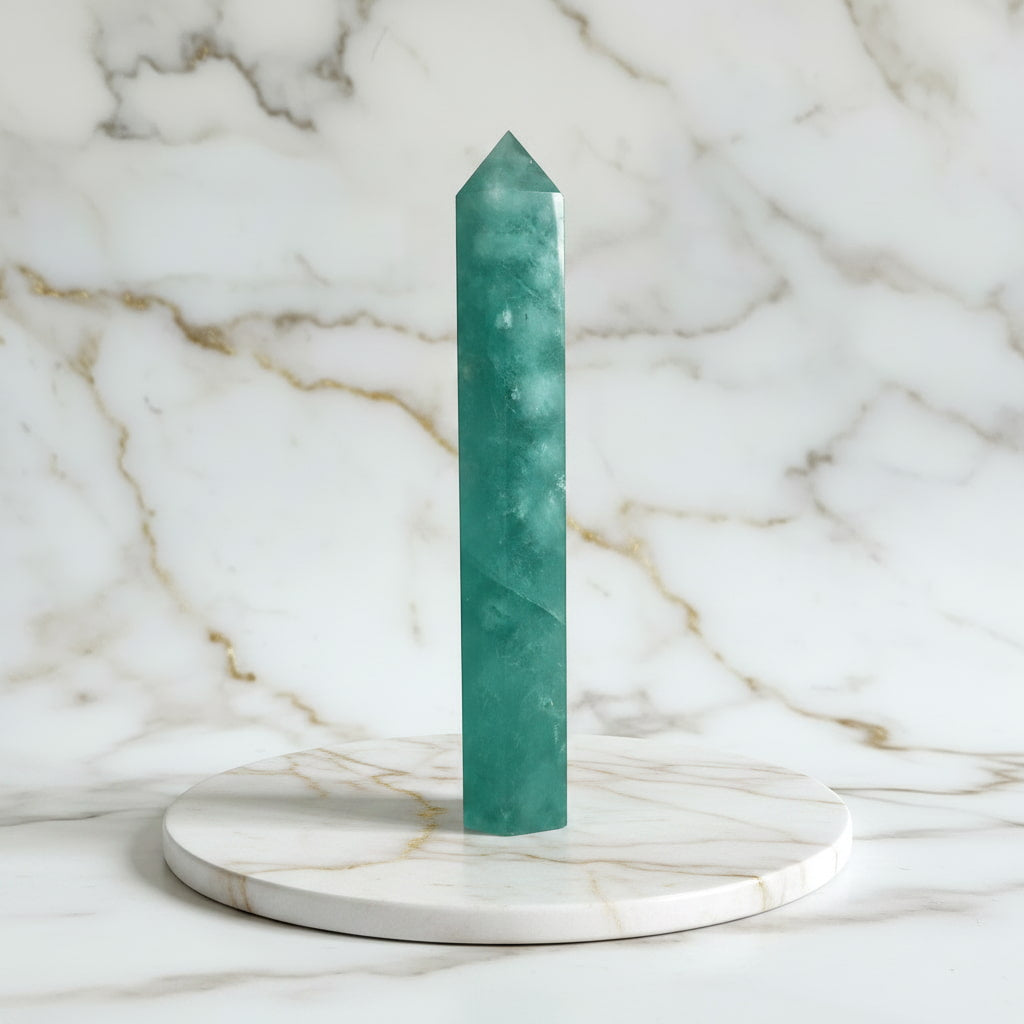 Fluorit Obelisk – Strahlendes Statement CrystalScents