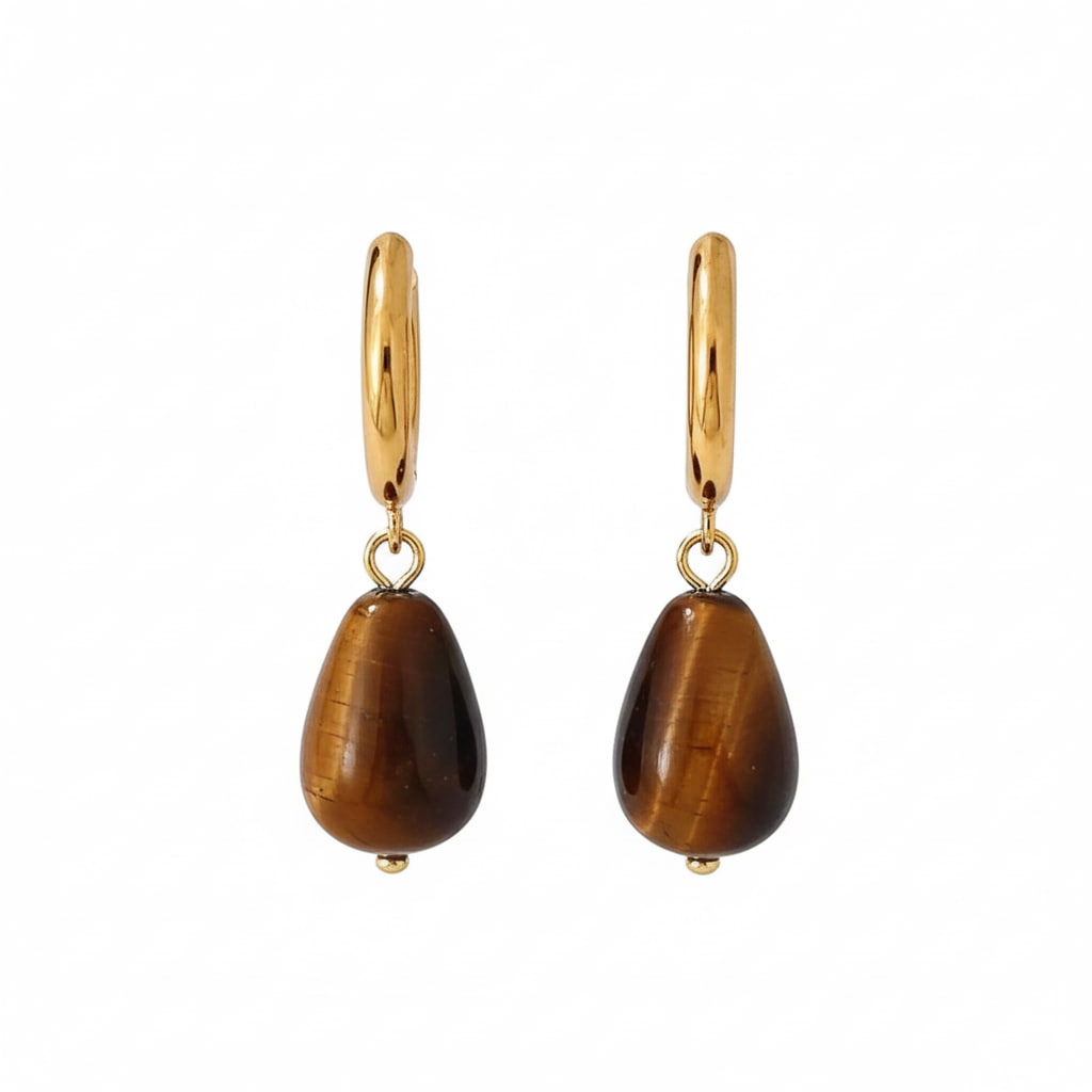 Tigerauge Ohrringe - Schutz & Eleganz CrystalScents