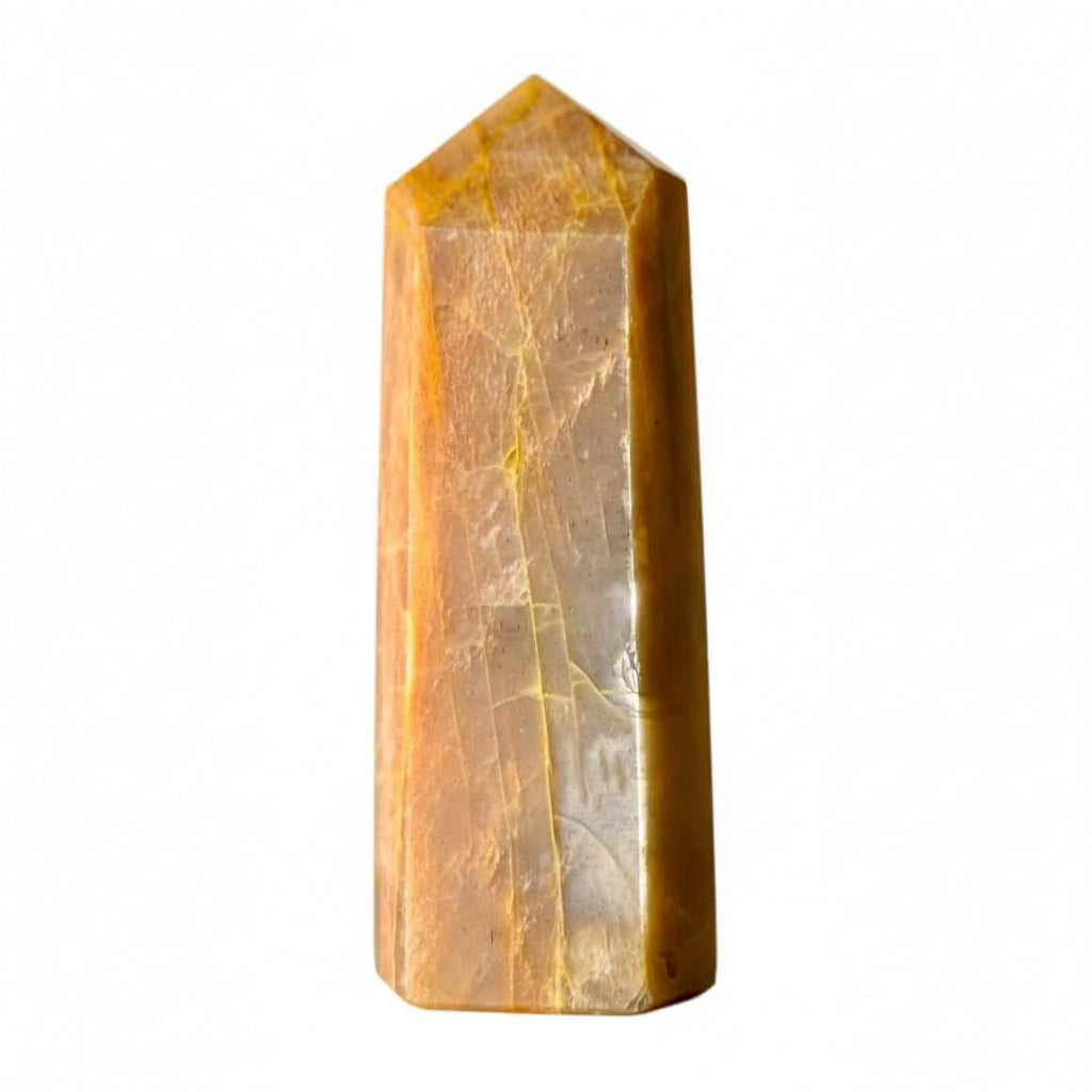 Mondstein Obelisk – Wärme & Kraft CrystalScents