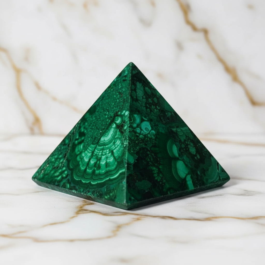 Malachit Pyramide – Schutzstein & Energie CrystalScents