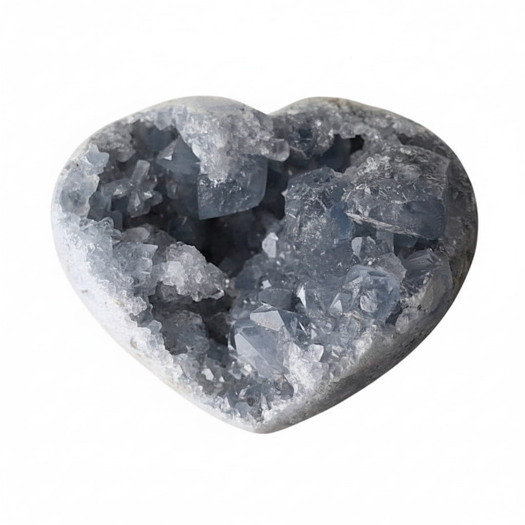Großes Celestit Cluster Herz – Symbol für Liebe & Verbundenheit CrystalScents