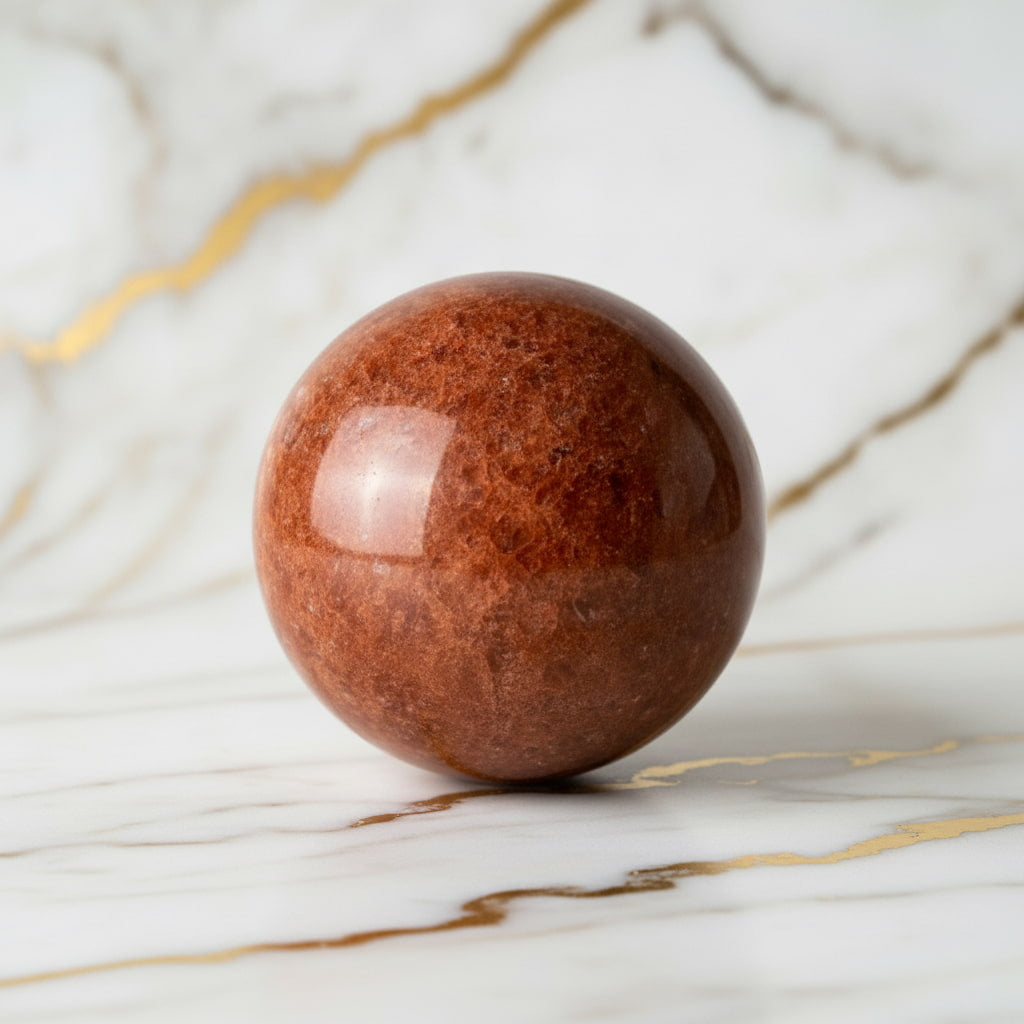 Große Erdbeerquarz Kugel – Optimismus & Lebensfreude CrystalScents
