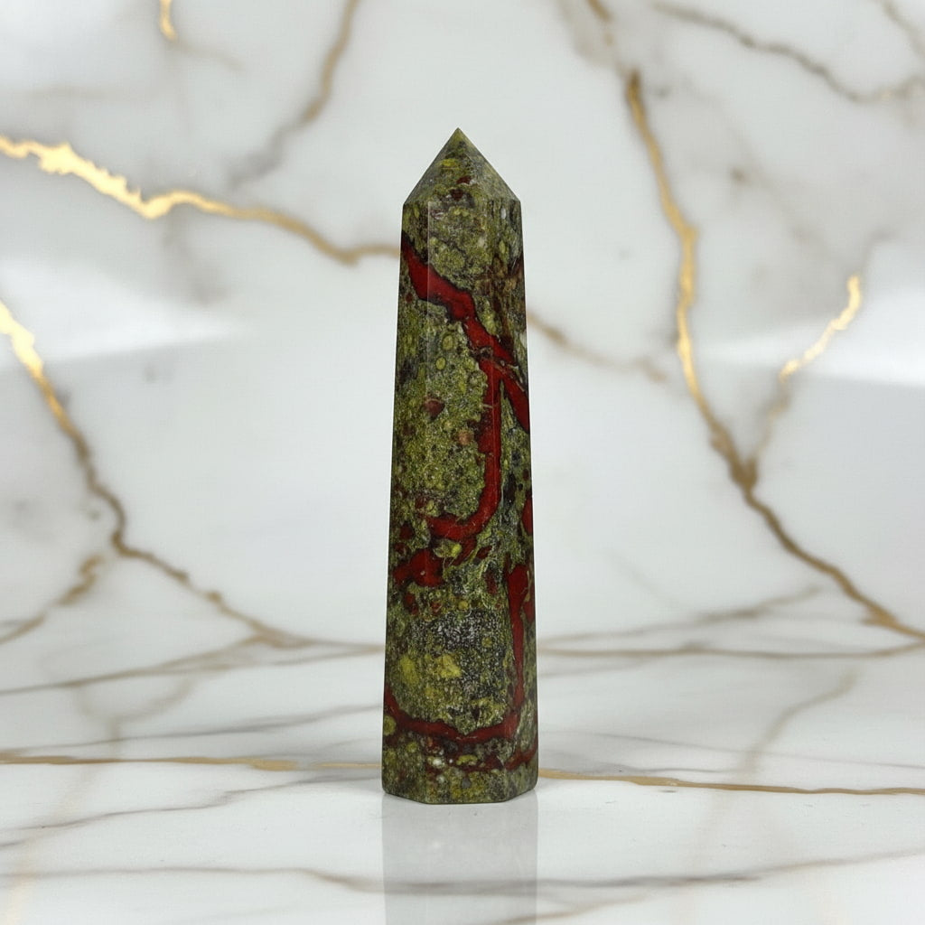 Unakait Obelisk – Kraft & Erdung CrystalScents