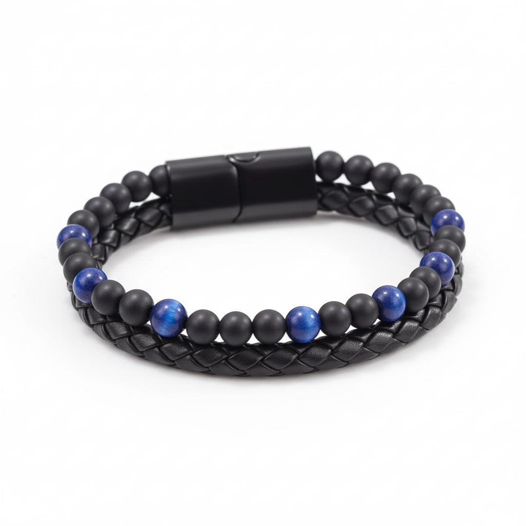 Tigerauge Armband - Blau mit Magnetverschluss CrystalScents