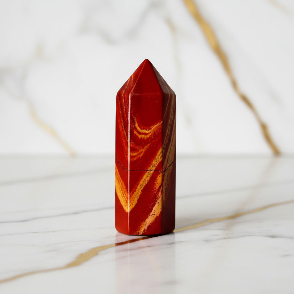 Mini Roter Jaspis Obelisk – Erdung & Stärke CrystalScents