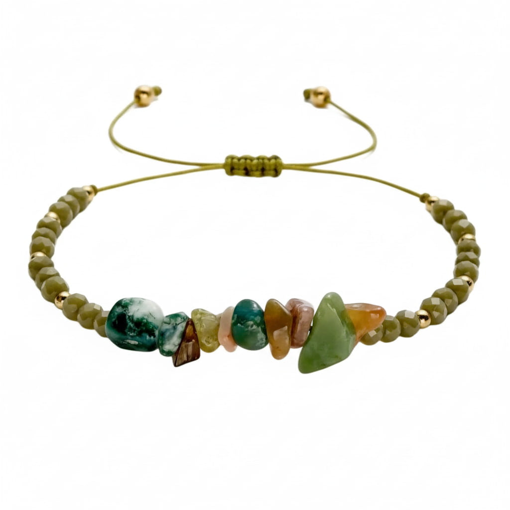 Moosachat Schutzarmband – Harmonie & Sicherheit CrystalScents