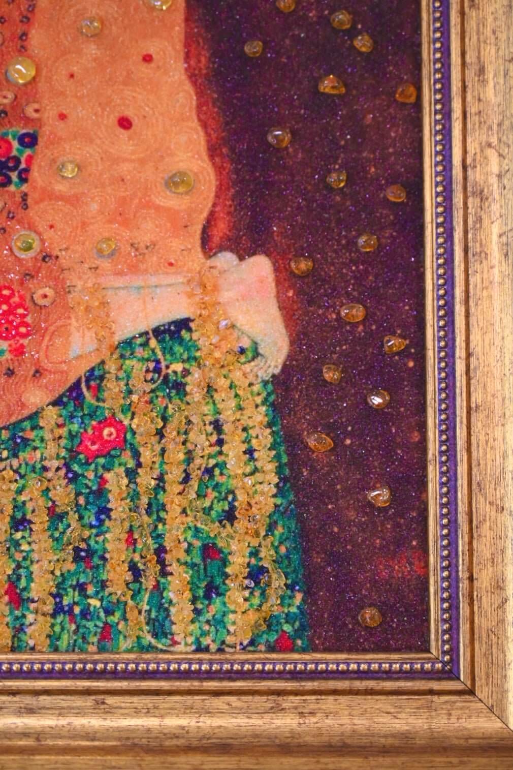 Bernstein – Bild „Der Kuss“ als ausdrucksstarkes Naturkunstwerk CrystalScents