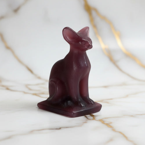 Katzenaugen Katzenskulptur - Wachsamer Beschützer CrystalScents