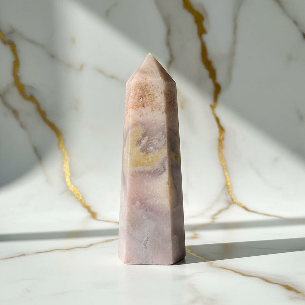 Rosa Amethyst Obelisk – Kristall für Harmonie & Raumenergie CrystalScents