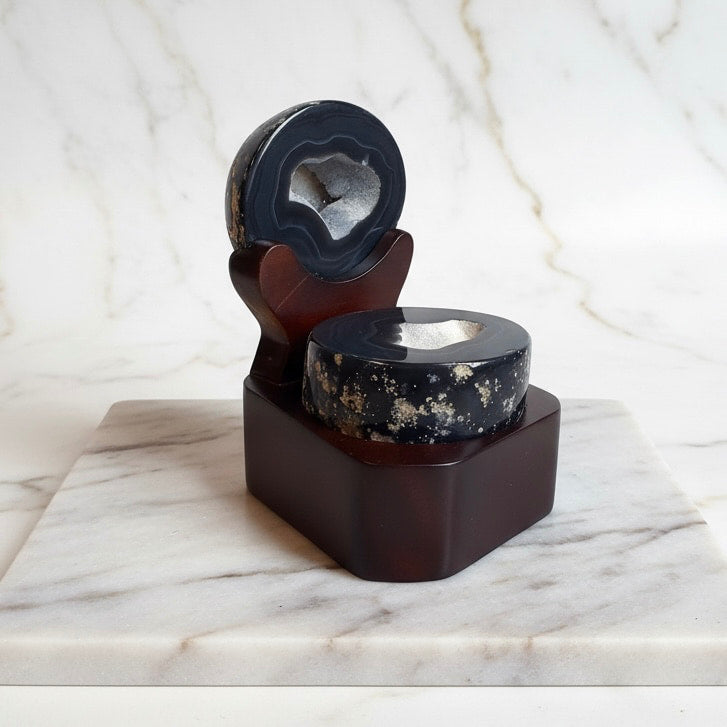 Achat Truhe - Schwarze Schönheit CrystalScents