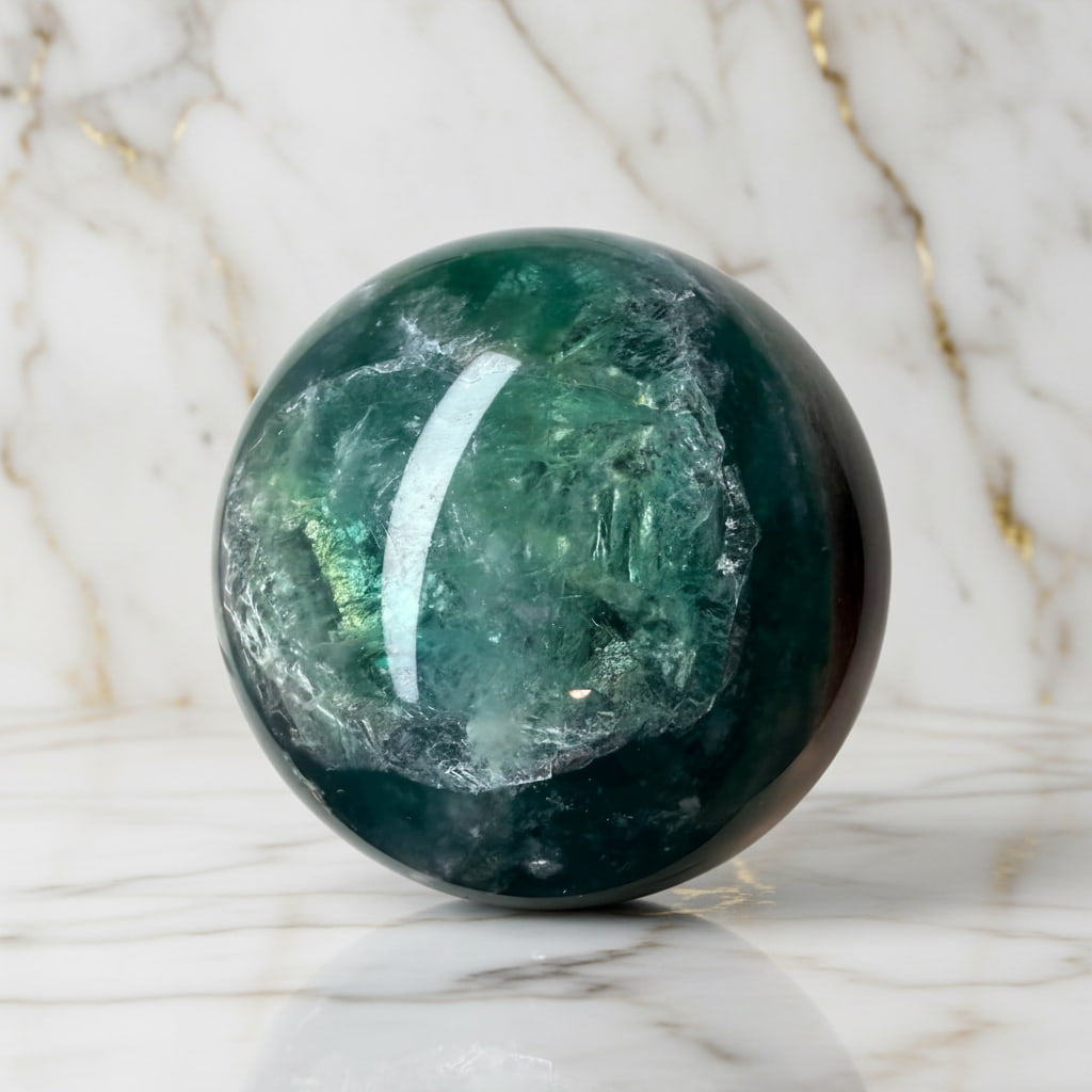 Fluorit Kugel – Kunstwerk der Natur CrystalScents