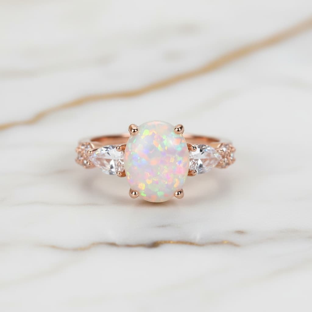Opal Ring - Funkelndes Farbspiel CrystalScents