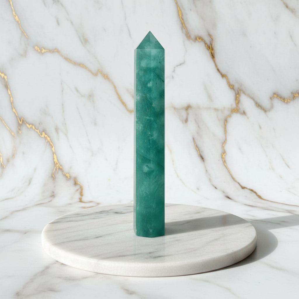 Fluorit Obelisk – Strahlendes Statement CrystalScents