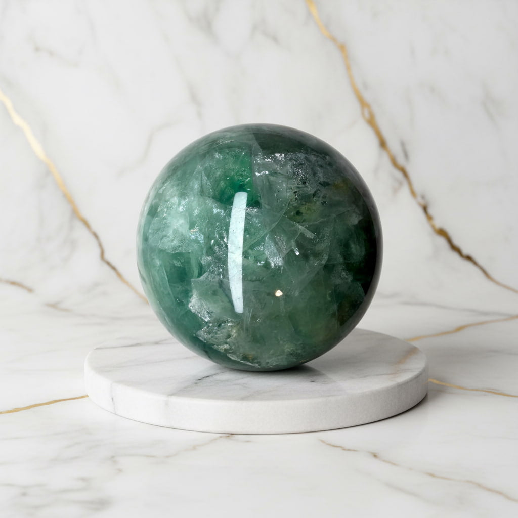 Fluorit Kugel – Balance & Kraft CrystalScents