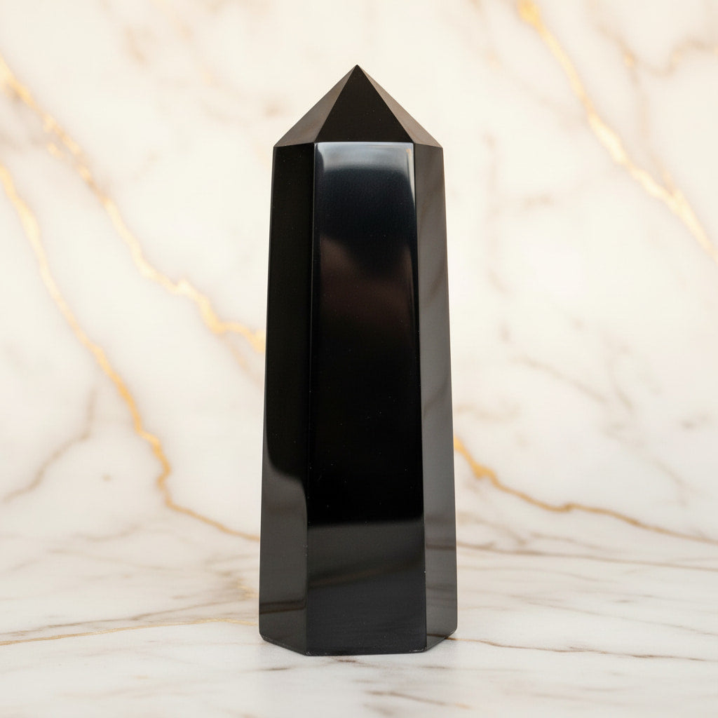 Großer Obsidian Obelisk – Schutzstein für mehr Klarheit CrystalScents