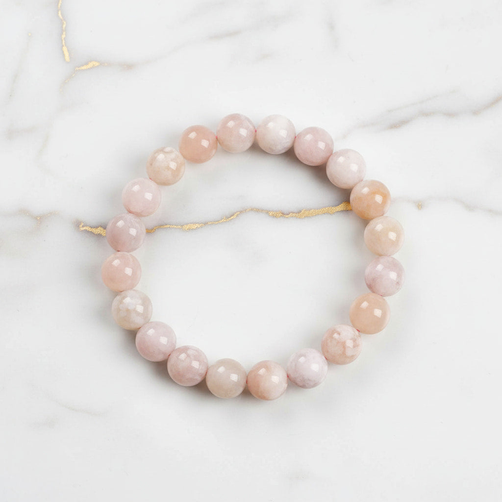Kirschblüten Achat Kugelarmband - Frühlingstraum CrystalScents