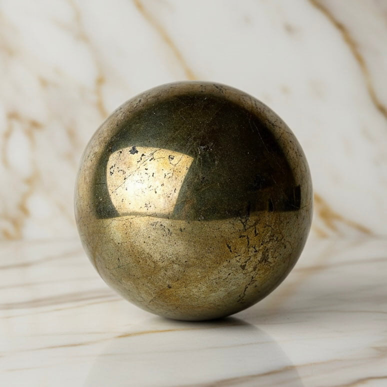 Sehr große Pyrit Kugel - Reichtum & positive Manifestation CrystalScents
