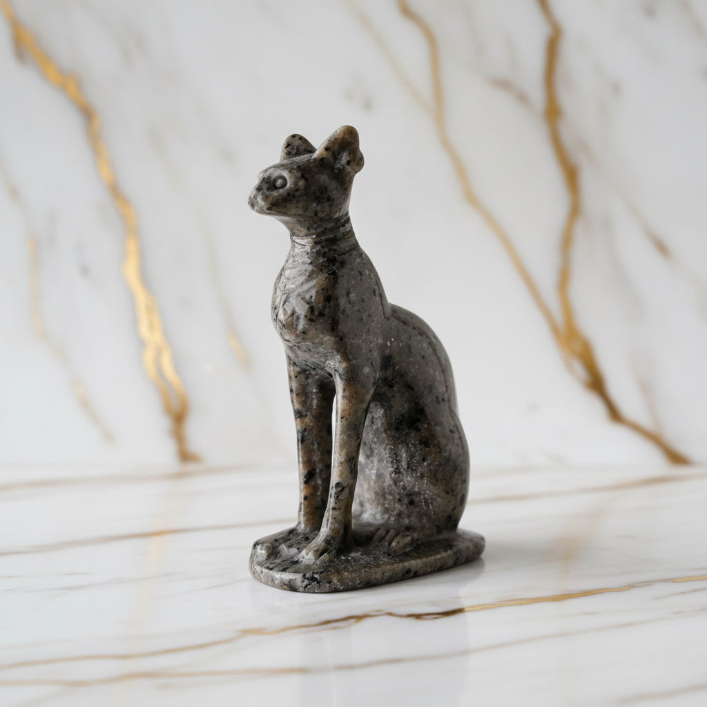 Yooperlite Katze - Skulptur mit UV-Reaktion CrystalScents