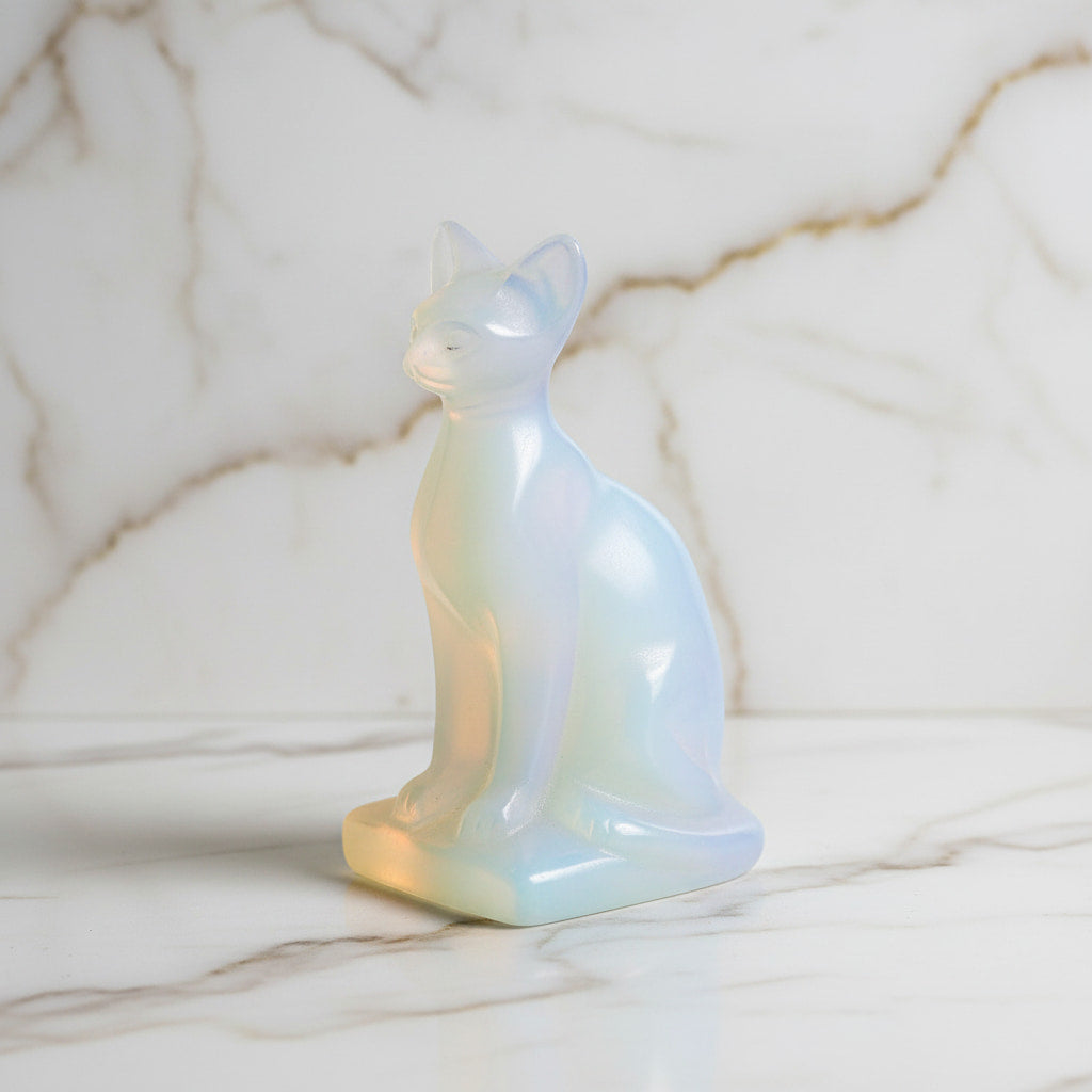 Opalit Katzenfigur - Schimmer & Schönheit CrystalScents