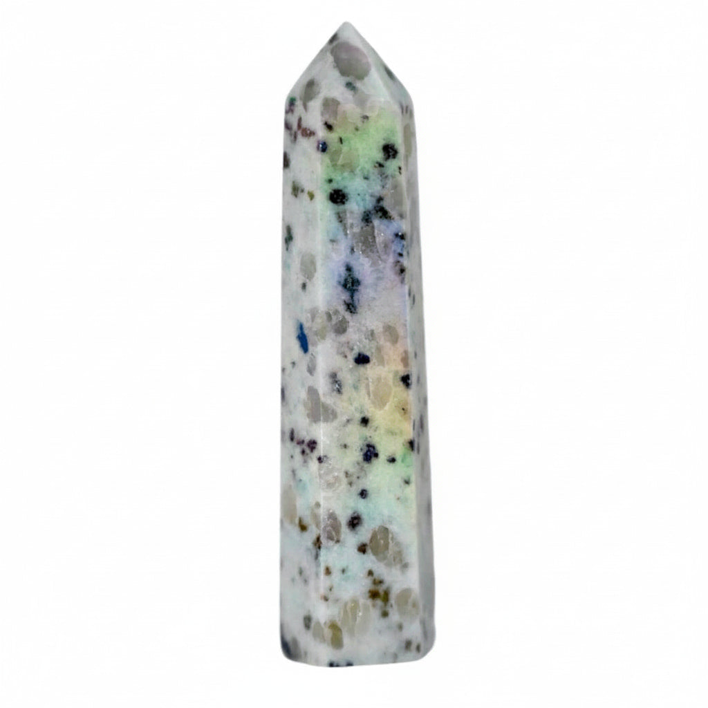 Jaspis Aura Kiwi Obelisk - Voller Magie CrystalScents