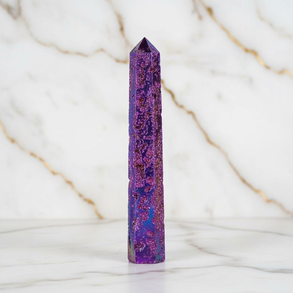 Sphalerit Obelisk - Violette Aura CrystalScents