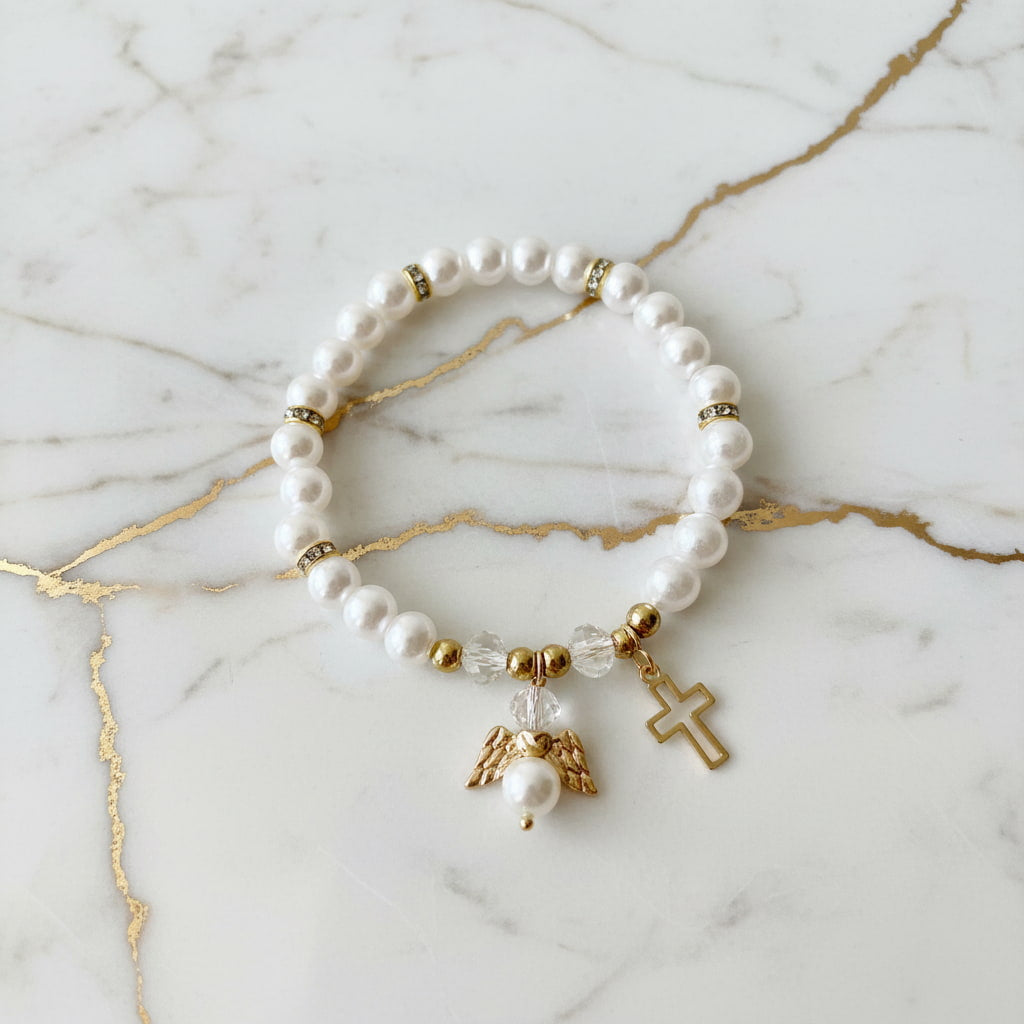 Perlenarmband mit Goldengel – voller Symbolkraft CrystalScents