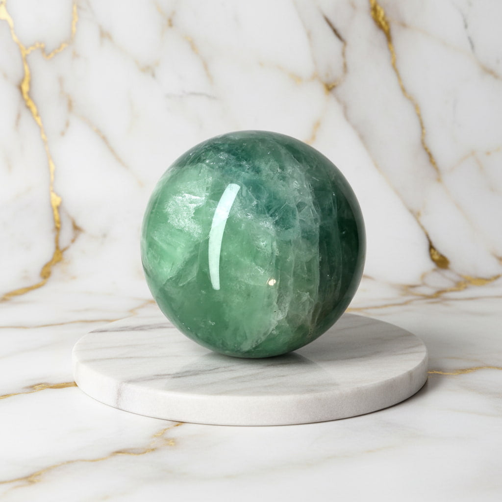 Fluorit Kugel – Balance & Kraft CrystalScents