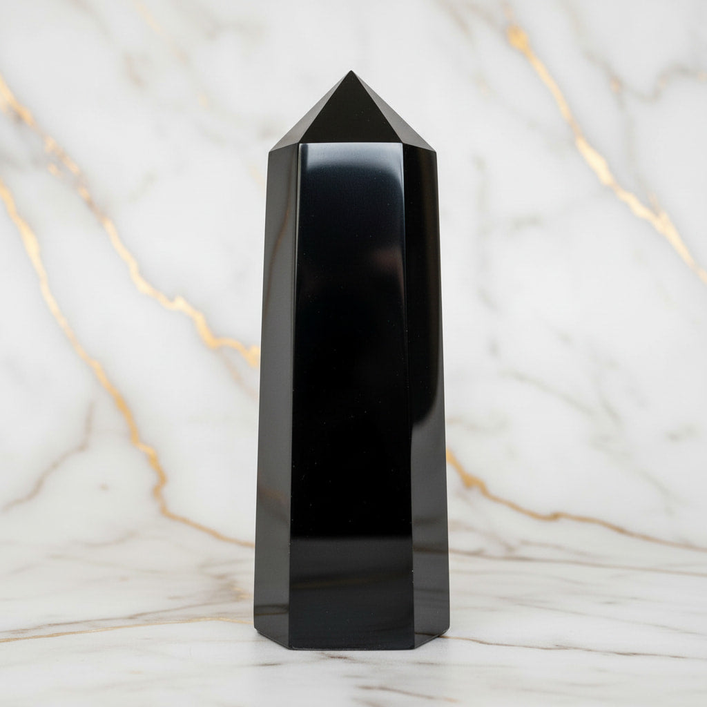 Großer Obsidian Obelisk – Schutzstein für mehr Klarheit CrystalScents
