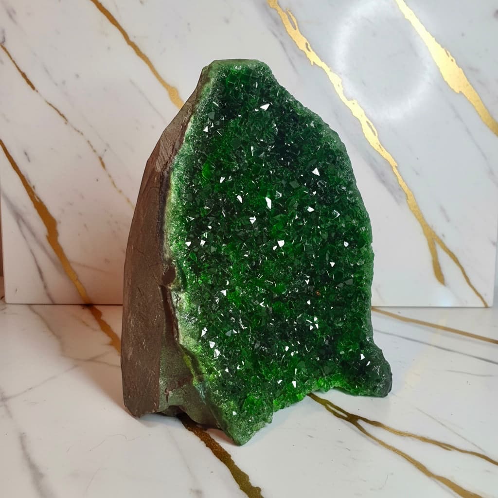 Grüne Amethystdruse – Leuchtend Highlight voller Farbe CrystalScents