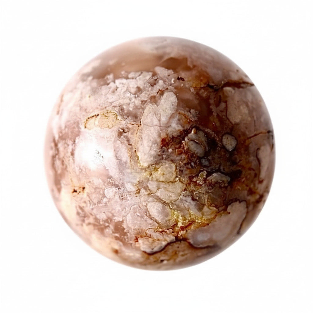 Kirschblüten Achat Kugel – Wohnhighlight für Harmonie & Ausgleich CrystalScents