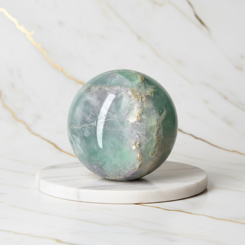 Fluorit Kugel – Himmlische Farbvielfalt CrystalScents
