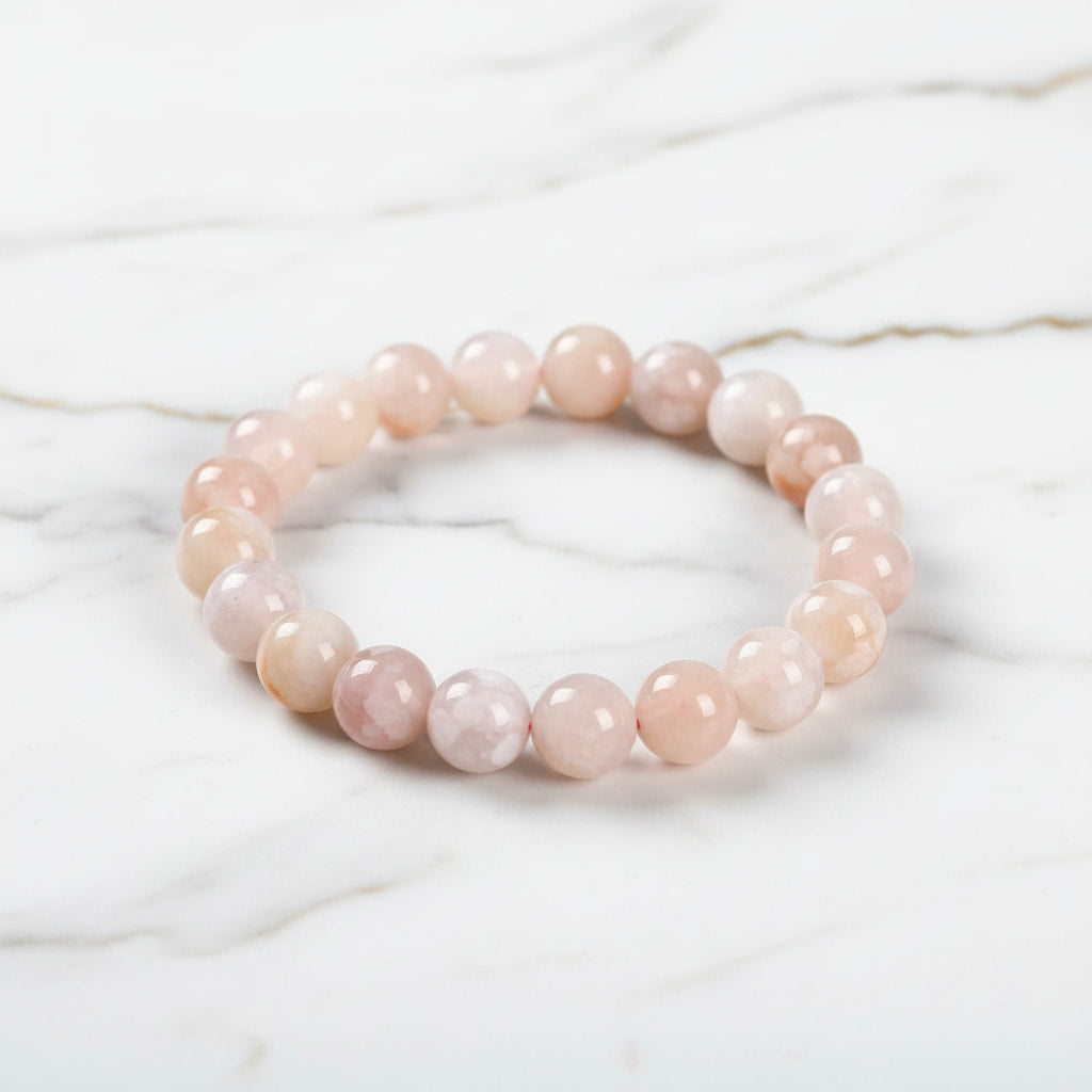 Kirschblüten Achat Kugelarmband - Frühlingstraum CrystalScents