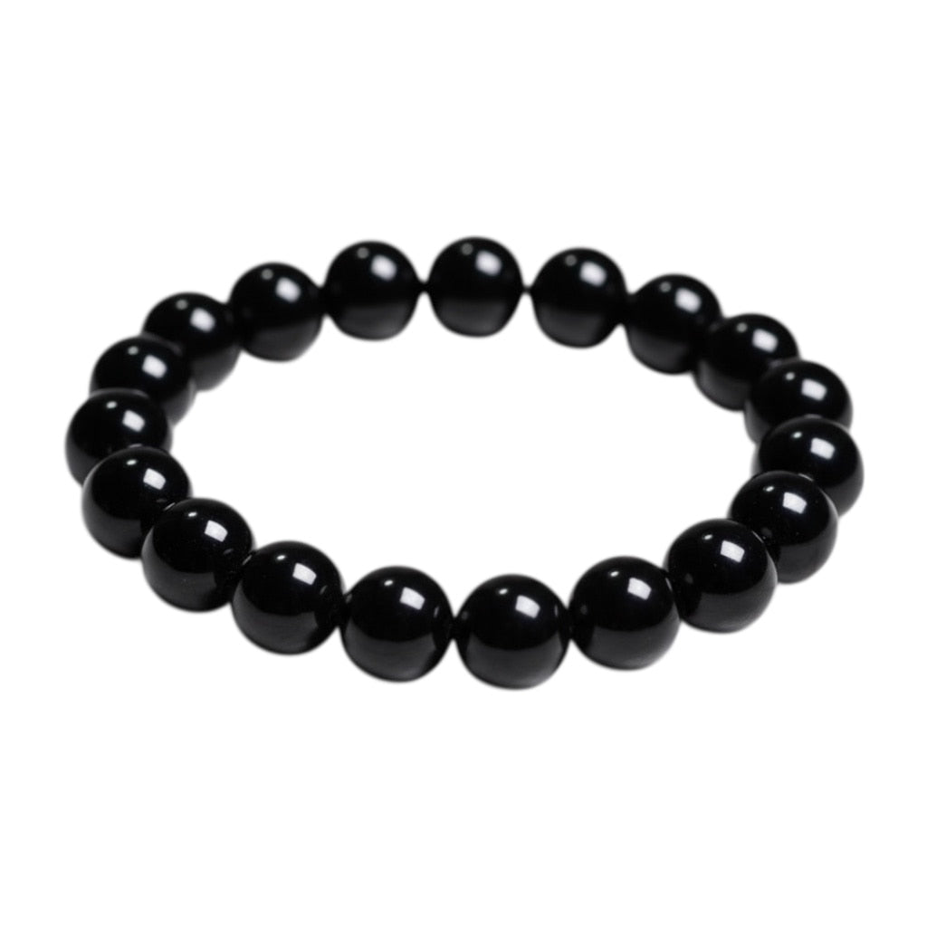 Obsidian Kugelarmband – Tiefschwarzer Glanz CrystalScents